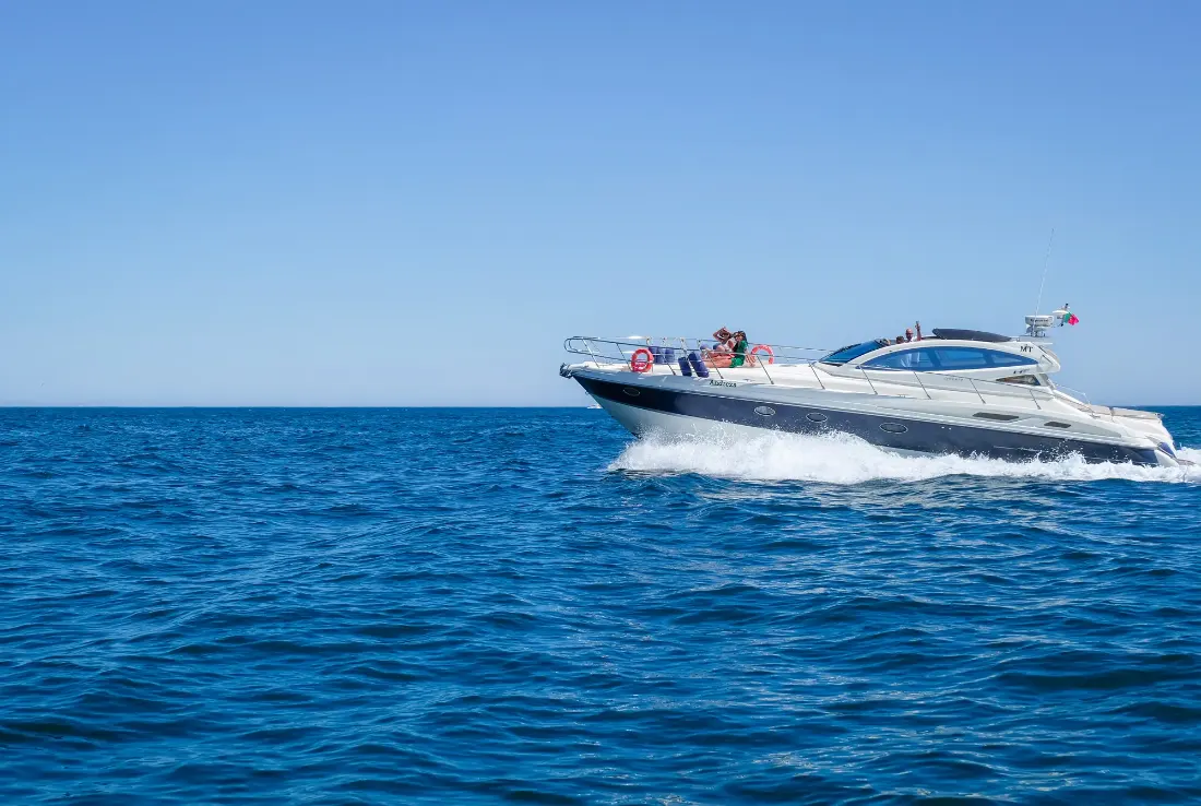 Andreza yacht at sea off Albufeira