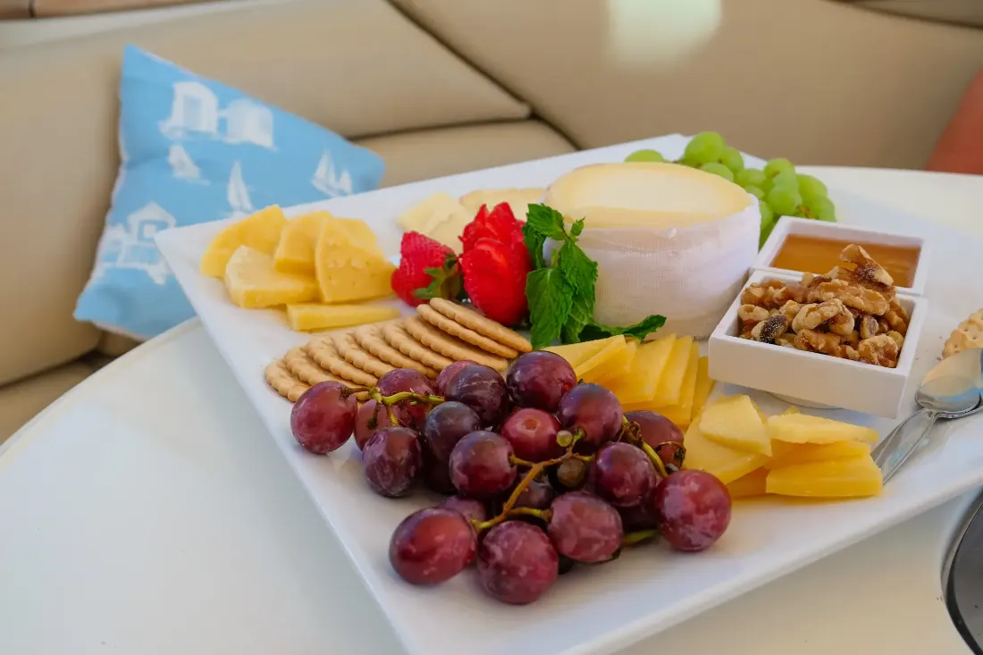 Catering served on a private yacht in the Algarve